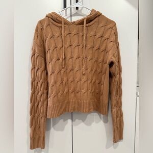 Anthropologie Saturday Sunday Ellyn Cable Knit Hooded Sweater